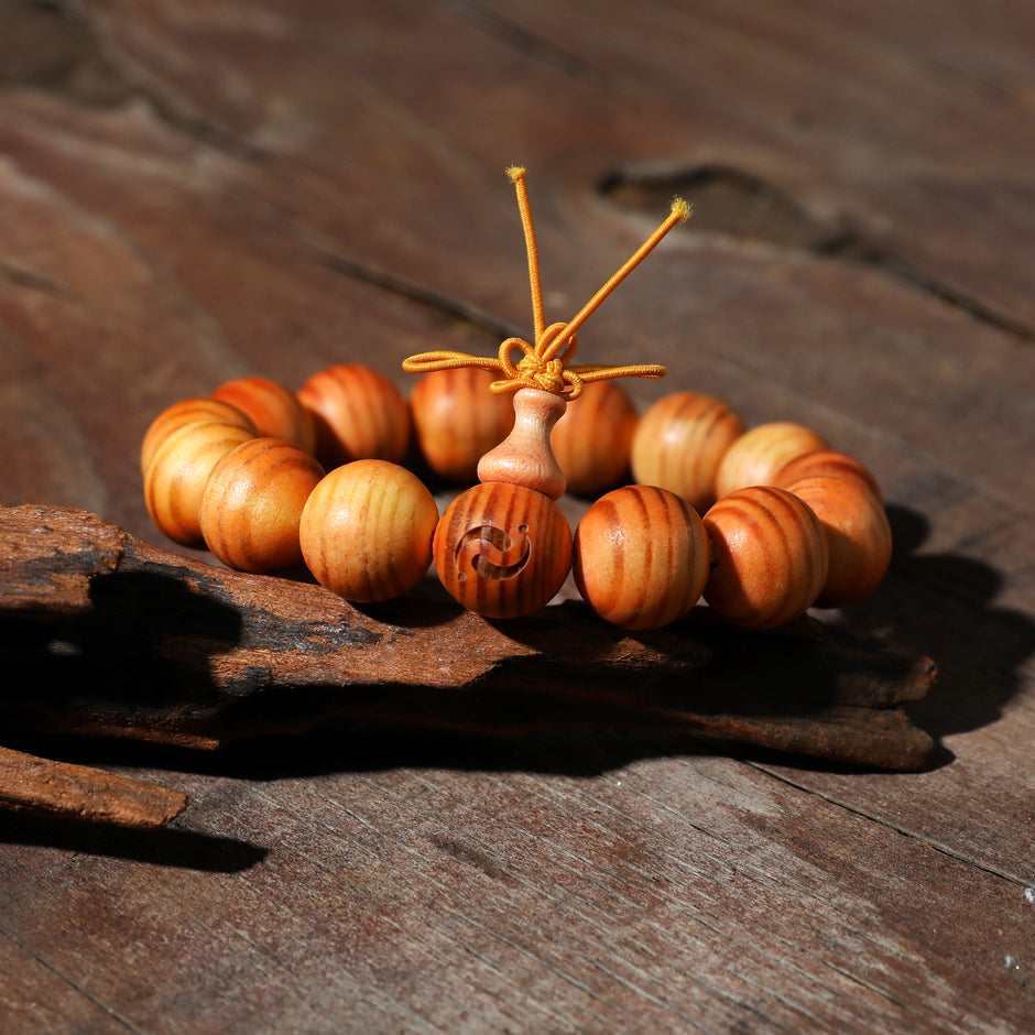 Imperial Dragon Wood Blessing Bracelet(15mm)