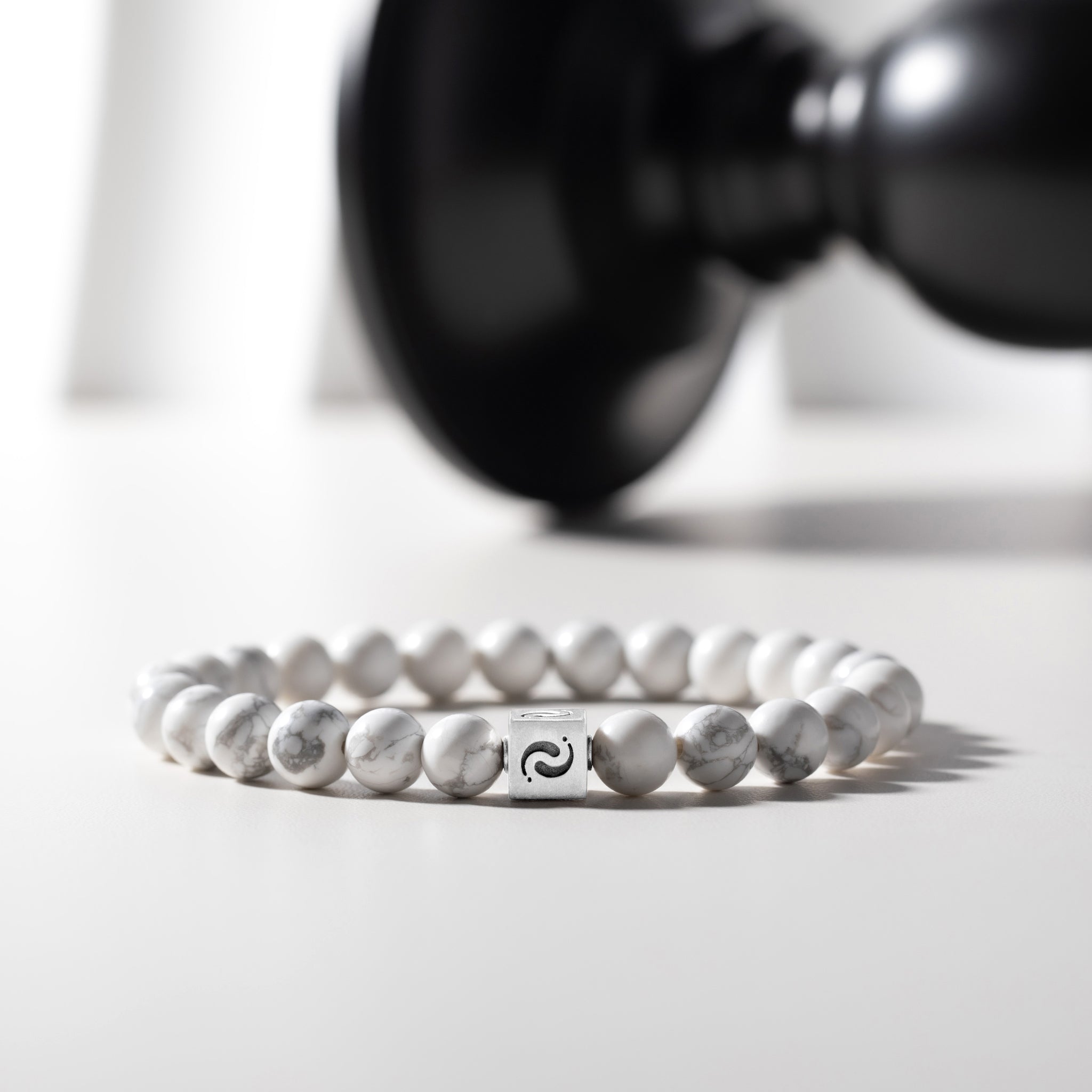 Zen-Inspired White Turquoise Blessing Bracelet（8mm)