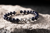 Starry Sky Blue Sandstone Blessing Bracelet(8mm)