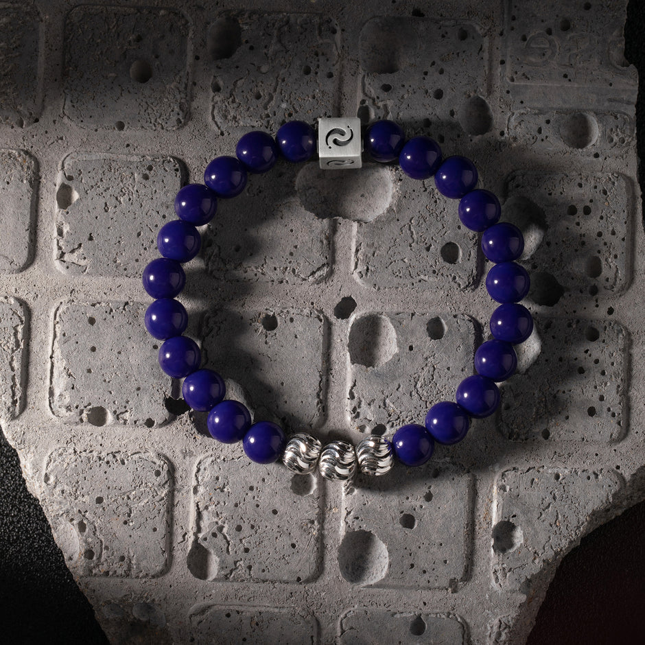 Azure Lapis Lazuli Blessing Bracelet(8mm)