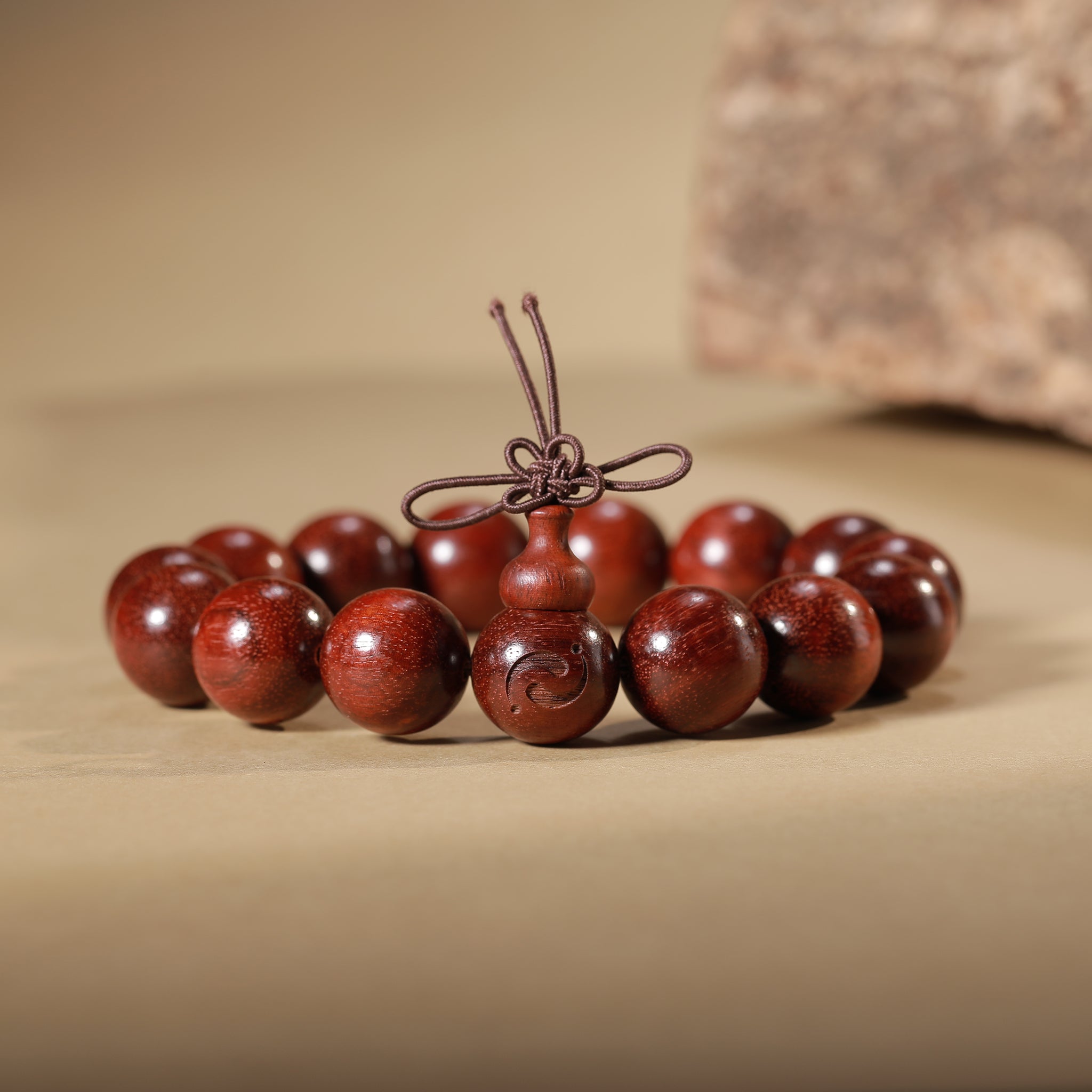 Heavenly Blood Wood Blessing Bracelet(15mm)