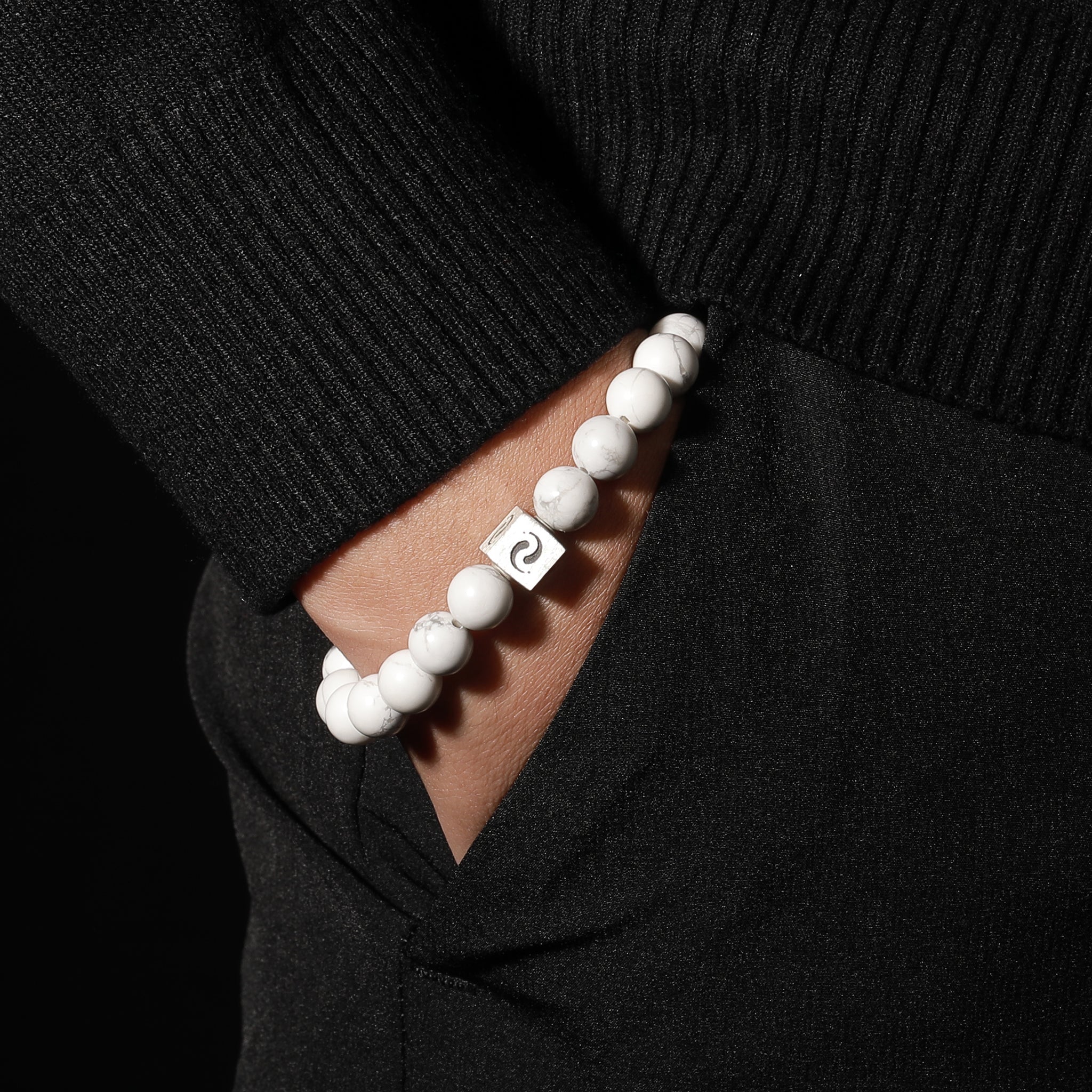 Zen-Inspired White Turquoise Blessing Bracelet（8mm)