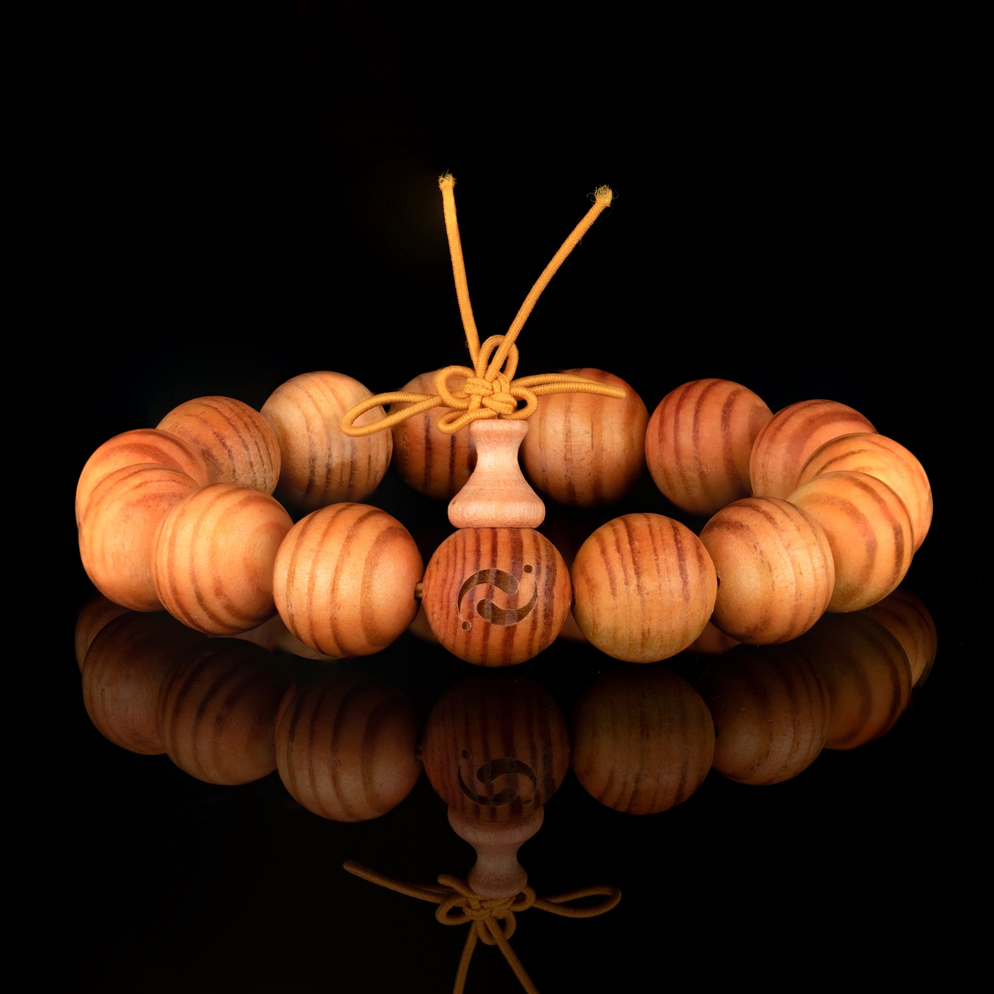 Imperial Dragon Wood Blessing Bracelet(15mm)